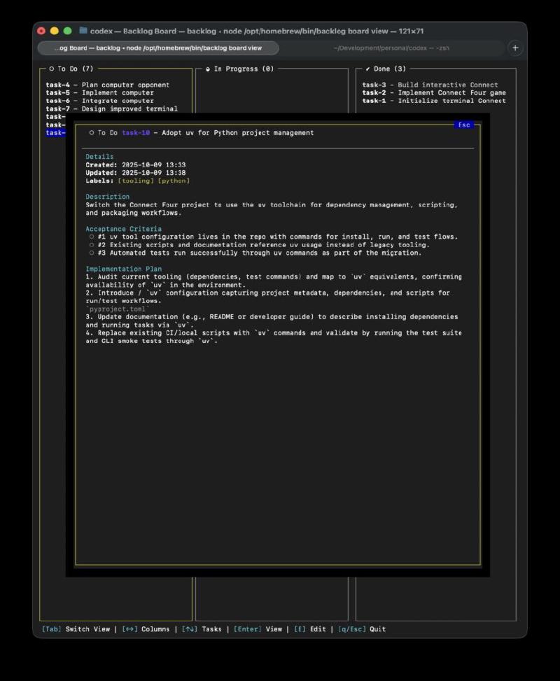 Implementation plan added to the task
